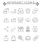 Set of Internet Related Vector Line Icons.