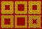 Set of interwoven knot border square elements or Frames in ethnic style. Chinese, Asian or Celtic pattern of interweaving stripes