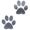 Set of isolated black watercolor animal footprints. Watercolor pets footprint. Paw footprint illustration