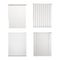 Set of isolated blinds or vector window louver