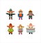 Set of isolated children of Mexican . Mexican Culture, Kids Stock Vectors