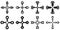 Set of isolated Crosses decorated