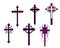 set of isolated Crosses decorated, Fantasy, religion.