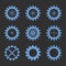 Set of isolated gears vector