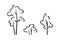 Set of isolated outline trees