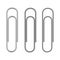 Set isolated paper clip icons â€“ vector