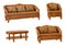 Set of isolated rattan furniture