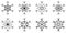 Set isolated snowflake