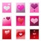 Set of Isolated Valentine Stamps