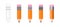 Set of isolated vector pencil icons