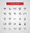 Set of isolated vector wireless icons