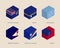 Set of isometric 3d boxes