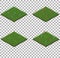 Set of isometric grass tiles with flowers