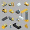 Set Isometric Icons for Construction Workers