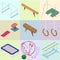 Set of isometric tools for artistic gymnastics. Set of sporting