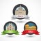 Set of Italy famous monuments. Milan Cathedral, The Colosseum and St. Peter\'s Basilica.