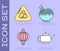 Set Japanese tea ceremony, Sushi, Japanese paper lantern and Asian noodles in bowl and chopsticks icon. Vector