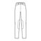 Set of Jeans Kentucky Jodhpurs Denim pants technical fashion illustration with low waist, rise, pockets, full lengths
