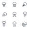 Set of jellyfishs icons.