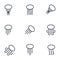 Set of jellyfishs icons.