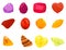 Set of jewels. Colorful gemstones icons