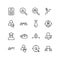 Set of job career line icon design, black outline vector icons, isolated against the white background, job searching illustration.