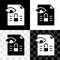 Set Journalistic investigation icon isolated on black and white, transparent background. Financial crime, tax evasion