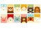 Set of kawaii member icon. Cards with cute cartoon animals. Baby collection of avatars with rabbit, bear, dog, red panda, gopher,
