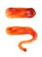 Set of ketchup splash or tomato sauce blobs isolated