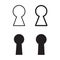 Set of keyhole icons