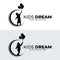 Set of kids dreams logo design