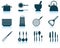 Set kitchen utensil icon