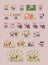 Set kitty in business suit stickers emoticons