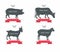 Set of labels, badges and design elements/ pork, beef, milk