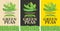 Set of labels for green peas in retro style