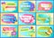 Set Labels Spring Discounts Advertisement Stickers