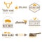 Set of labels templates and logo of butchery meat