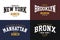Set labels varsity style, New York Brooklyn athletic sport typography for t shirt print