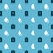 Set Laboratory clipboard with checklist and Water drop on seamless pattern. Vector