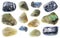 Set of labradorite labrador stones cutout
