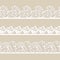 Set of lace vector borders