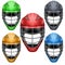 Set of Lacrosse Helmets