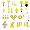 Set of Lamp and Lighting Equipment Vectors and Icons