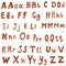 Set of large letters for writing texts