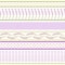 Set of lavender seamless border for scrapbook. Cute floral elements.