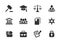 Set of law and justice icons