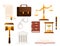 Set of law justice icons lawbook hammer scales and others vector illustration on white background