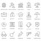 Set of Law and Justice Related Vector Line Icons.