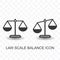 Set of law scale balance icon simple flat style vector illustration