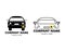 Set of Learner driver car icon vector illustration logo template